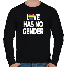 PRINTFASHION Love has no gender - humanista grafika - LMBT / LMBTQI (126) - Férfi pulóver - Fekete