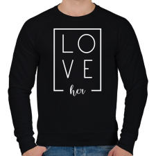 PRINTFASHION LOVE her páros 2 - Férfi pulóver - Fekete női pulóver, kardigán