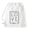 PRINTFASHION LOVE him páros 1 - Sportzsák, Tornazsák - Fehér