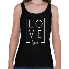 PRINTFASHION LOVE him páros 2 - Női atléta - Fekete