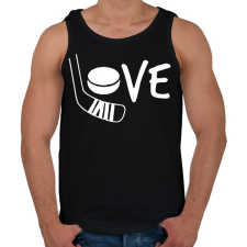 PRINTFASHION Love hockey - Férfi atléta - Fekete atléta, trikó