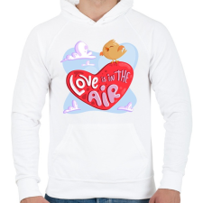 PRINTFASHION Love is in the air - Férfi kapucnis pulóver - Fehér női pulóver, kardigán