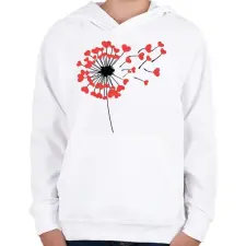 PRINTFASHION Love is in the air - Gyerek kapucnis pulóver - Fehér gyerek pulóver, kardigán