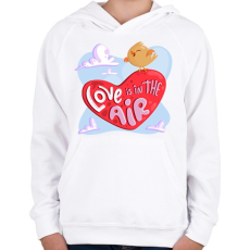 PRINTFASHION Love is in the air - Gyerek kapucnis pulóver - Fehér