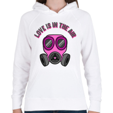 PRINTFASHION love is in the air - Női kapucnis pulóver - Fehér női pulóver, kardigán