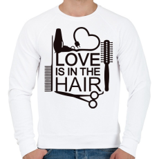 PRINTFASHION Love is in the HAIR - Férfi pulóver - Fehér