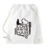 PRINTFASHION Love is in the HAIR - Sportzsák, Tornazsák - Fehér