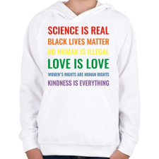PRINTFASHION Love is LOVE - Gyerek kapucnis pulóver - Fehér gyerek pulóver, kardigán