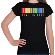 PRINTFASHION Love is love - Női póló - Fekete női póló