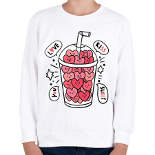 PRINTFASHION Love ital - Gyerek pulóver - Fehér gyerek pulóver, kardigán