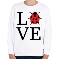 PRINTFASHION Love katicabogár - Gyerek pulóver - Fehér