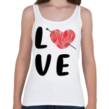 PRINTFASHION LOVE - Kötés,horgolás - Női atléta - Fehér női trikó