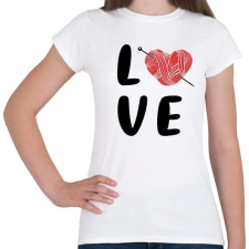 PRINTFASHION LOVE - Kötés,horgolás - Női póló - Fehér női póló