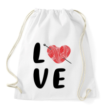 PRINTFASHION LOVE - Kötés,horgolás - Sportzsák, Tornazsák - Fehér tornazsák