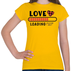 PRINTFASHION Love loading - Női póló - Sárga
