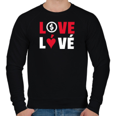 PRINTFASHION LOVE LÓVÉ 3 - Férfi pulóver - Fekete