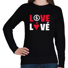 PRINTFASHION LOVE LÓVÉ 3 - Női pulóver - Fekete női pulóver, kardigán