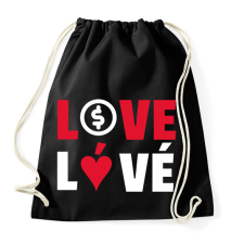 PRINTFASHION LOVE LÓVÉ 3 - Sportzsák, Tornazsák - Fekete tornazsák