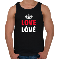 PRINTFASHION LOVE LÓVÉ 5 - Férfi atléta - Fekete