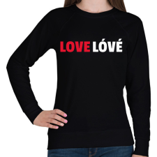PRINTFASHION LOVE LÓVÉ - Női pulóver - Fekete női pulóver, kardigán