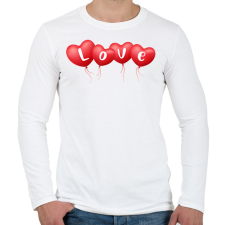 PRINTFASHION Love lufik - Férfi hosszú ujjú póló - Fehér férfi póló