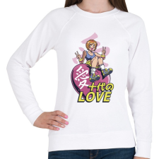 PRINTFASHION Love-manga - szerelem - Női pulóver - Fehér női pulóver, kardigán