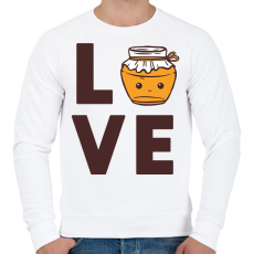 PRINTFASHION Love - Méhész - Férfi pulóver - Fehér