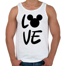 PRINTFASHION Love Mickey - Férfi atléta - Fehér atléta, trikó