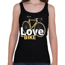 PRINTFASHION Love my Bike - Női atléta - Fekete női trikó