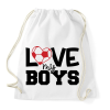 PRINTFASHION Love my boys - Sportzsák, Tornazsák - Fehér