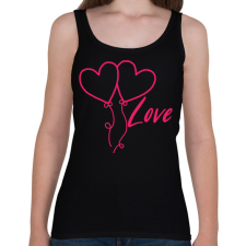 PRINTFASHION Love - Női atléta - Fekete női trikó