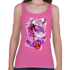 PRINTFASHION LOVE - Női atléta - Rózsaszín