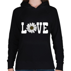 PRINTFASHION Love - Női kapucnis pulóver - Fekete