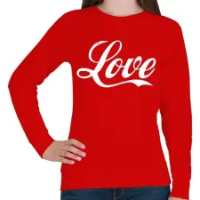 PRINTFASHION Love - Női pulóver - Piros női pulóver, kardigán