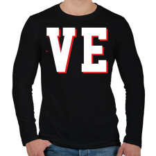 PRINTFASHION Love páros póló szerelmeseknek - Férfi hosszú ujjú póló - Fekete férfi póló