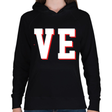 PRINTFASHION Love páros póló szerelmeseknek - Női kapucnis pulóver - Fekete női pulóver, kardigán