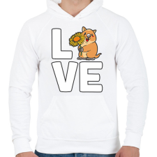 PRINTFASHION Love Quokka - Férfi kapucnis pulóver - Fehér férfi pulóver, kardigán