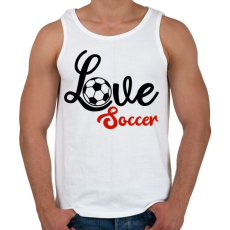 PRINTFASHION Love Soccer - Férfi atléta - Fehér