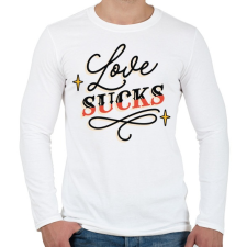 PRINTFASHION Love sucks - Férfi hosszú ujjú póló - Fehér férfi póló