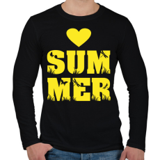PRINTFASHION Love summer - Férfi hosszú ujjú póló - Fekete