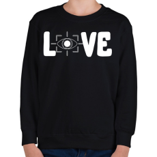 PRINTFASHION Love szemvizsgálat  - Gyerek pulóver - Fekete
