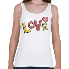 PRINTFASHION LOVE- szerelem - Női atléta - Fehér