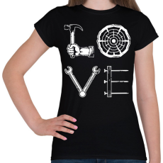 PRINTFASHION Love - Szerszámok - Női póló - Fekete