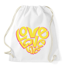 PRINTFASHION Love szív - Sportzsák, Tornazsák - Fehér tornazsák
