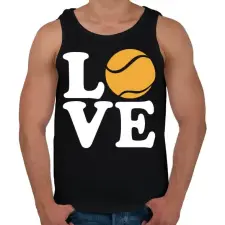 PRINTFASHION Love Tennis - Férfi atléta - Fekete atléta, trikó