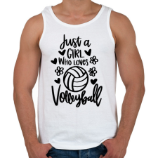 PRINTFASHION Love volleyall - Férfi atléta - Fehér atléta, trikó