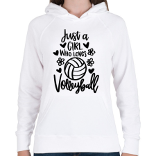 PRINTFASHION Love volleyall - Női kapucnis pulóver - Fehér női pulóver, kardigán