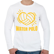PRINTFASHION Love water polo - Férfi hosszú ujjú póló - Fehér férfi póló
