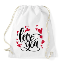 PRINTFASHION love you - Sportzsák, Tornazsák - Fehér tornazsák