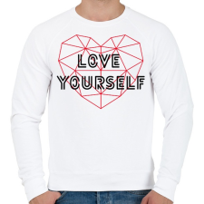 PRINTFASHION Love yourself - BTS - Férfi pulóver - Fehér férfi pulóver, kardigán